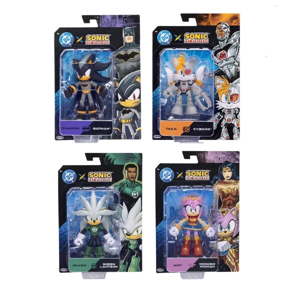 Jakks Pacific Other - DC x Sonic The Hedgehog 5" Character Lot (4) - Shadow/Tails/Silver/Amy